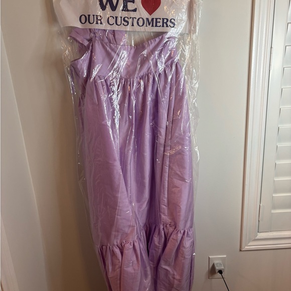 Lavender/lilac maxi dress with bow detail - Picture 3 of 3